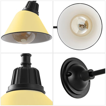 Croydon 9.63"  Farmhouse Industrial Indoor/Outdoor Iron LED Gooseneck Arm Outdoor Sconce